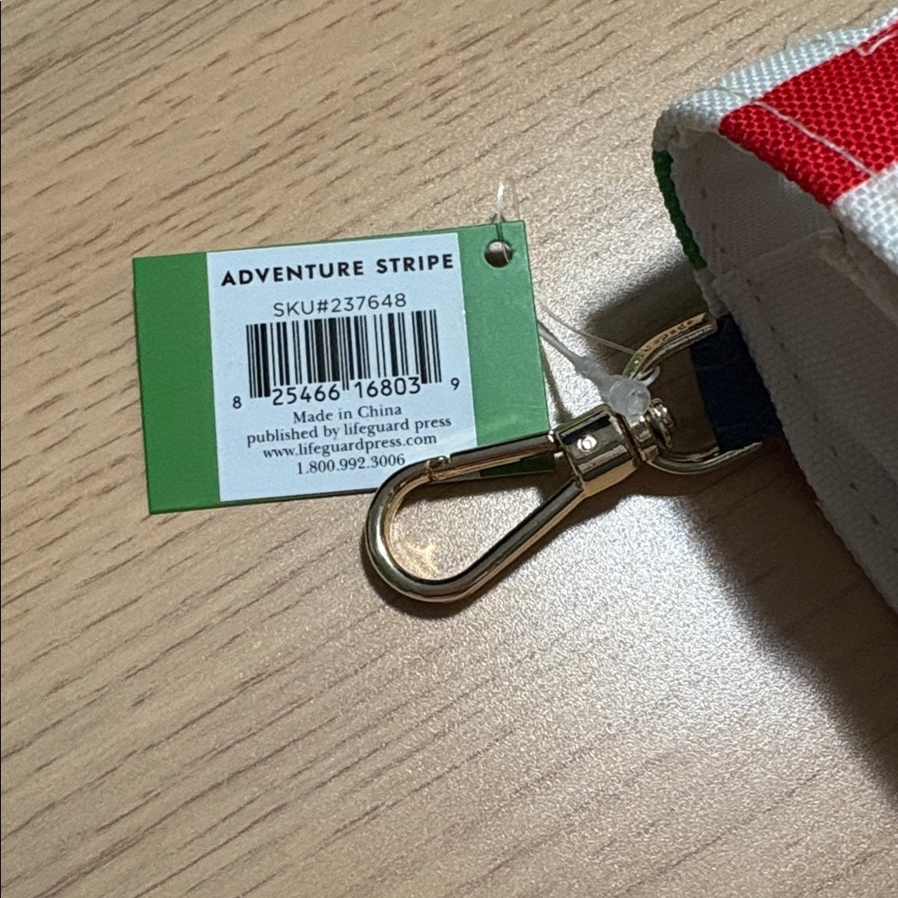 Kate Spade Striped Doggie Bag Holder with Gold Clip - Picture 3 of 6